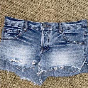 Blue jean shorts